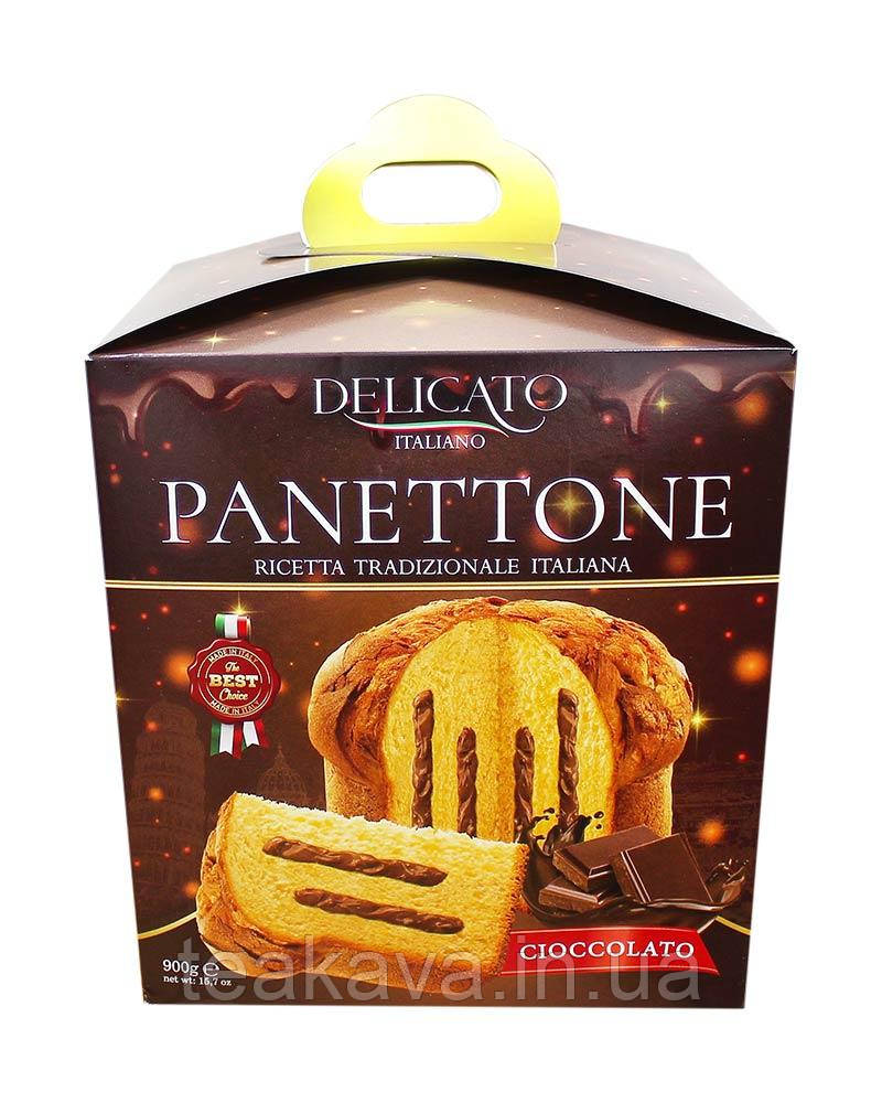 Паска Панеттоне з шоколадним кремом Delicato PANETTONE Cioccolato, 900 г (8004970152044)