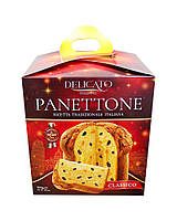 Паска Панеттоне з цукатами апельсина та родзинками Delicato PANETTONE Classico, 500 г (4820235280413)