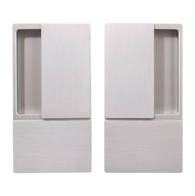 Комплект AGB WAVE B300000101 ручка для розсувних дверей нікель матовий браш, фото 1