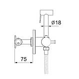 Гігієнічний душ GAPPO G7290-6 з термостатом та гачком, чорний, фото 7