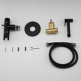 Гігієнічний душ GAPPO G7290-6 з термостатом та гачком, чорний, фото 5