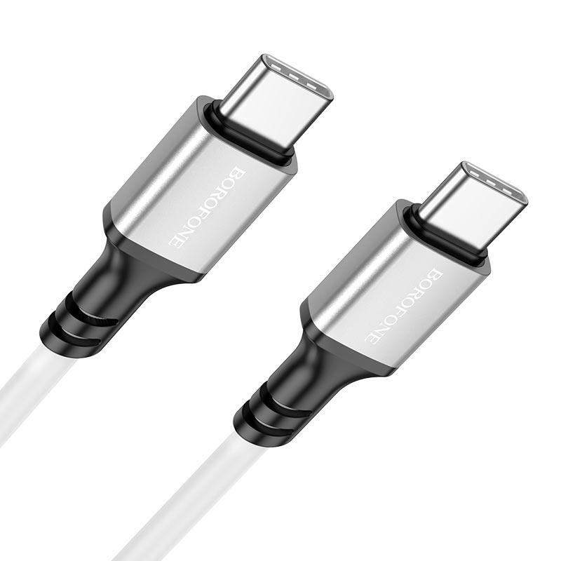 Кабель для зарядки Type-C to Type-C BOROFONE BX83 |1м/60W| Білий