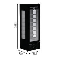 CRF 400 3D Морозильна шафа з панорамним склінням, LED підсвічування, t - 18/-25, CRYSTAL S. A., (Греція)