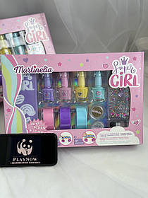 Розпродаж! Дитячий набір лаків для нігтів Martinelia Supergirl, дитяча косметика