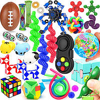Набор сенсорных игрушек из 28 упаковок, игрушка-непоседа для снятия стресса и беспокойства для детей и вз