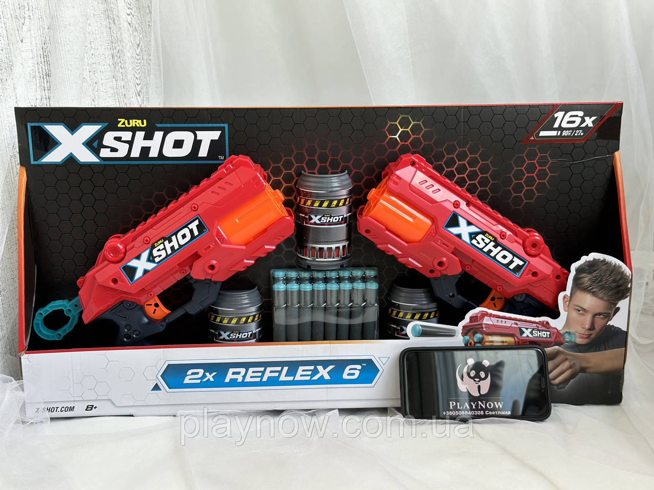 Дитячий набір бластерів X-Shot Red Excel Reflex Double, дитяча зброя