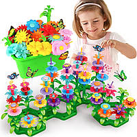 SpringFlower Gifts Toys for Girls 3 4 5 6 7 Years Old, набор для строительства цветника с футляром для хр