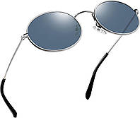A16-Srebrna ramka (soczewka: niebieska) Joopin Vintage Lennon Круглые солнцезащитные очки мужские - поляр