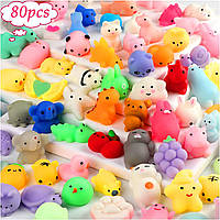 Normal 80шт Mochi Squishy Toys, Mini Kawaii Squishy Fidget Toys Связки Squishies Сувениры для вечеринок д