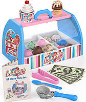 Ice Cream Counter Игровой набор «Счетчик мороженого» для детей, «Ролевые игры» (28 шт.) Лучший подарок дл