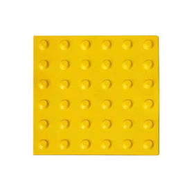 Тактильна плитка поліуретанова попереджувальна Stop 400х400 мм