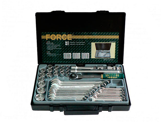 Набір інструменту FORCE 4234B+5161 1/2" 6-гр. 39 пр. (10-32 мм)