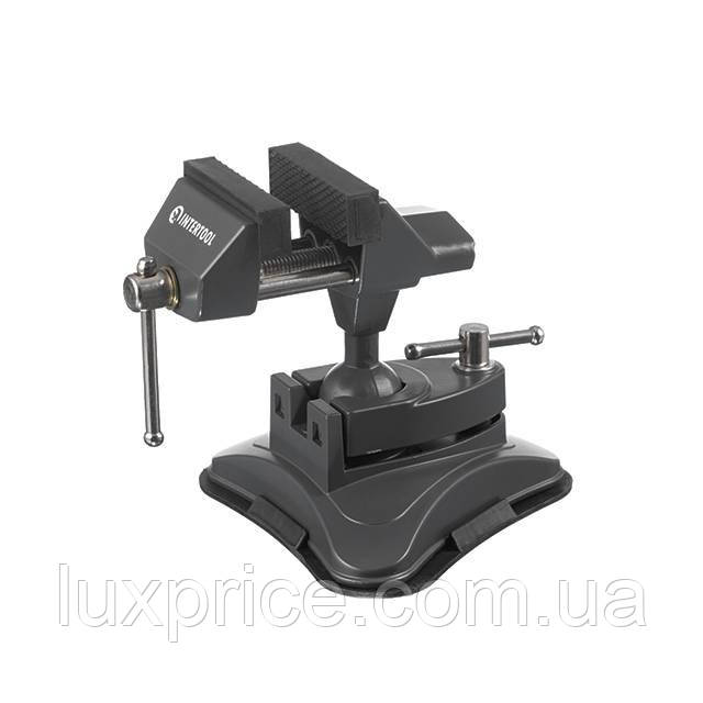 Лещата універсальні шарнірні 70 мм, 360°, вакуумне кріплення INTERTOOL HT-0096    Luxprice, фото 1