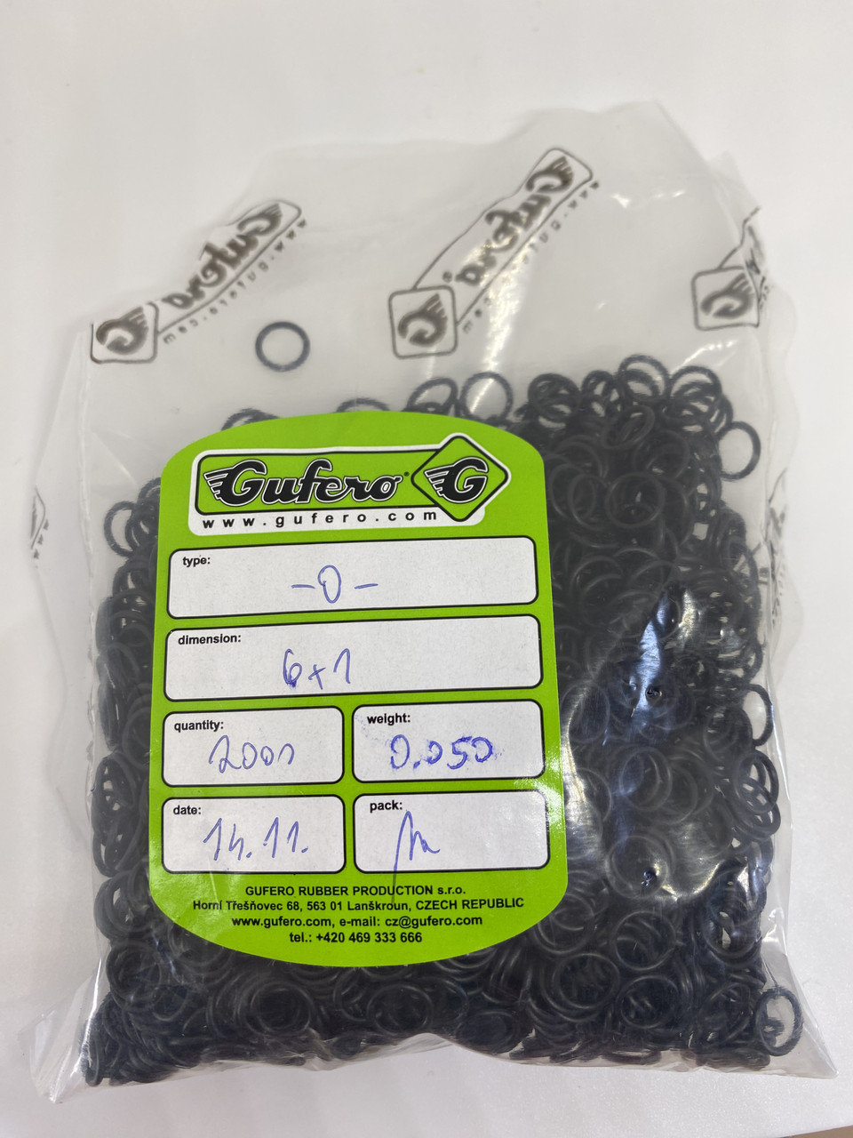 Гумове кільце O-ring Gufero 6*1, фото 1