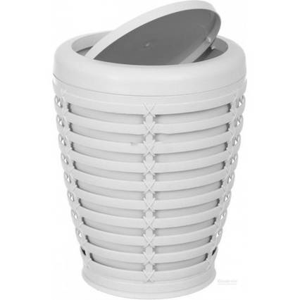 Відро для сміття з кришкою Біле