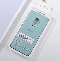 Silicone Case cиликоновый чехол на Samsung Galaxy S9 Plus серый голубой