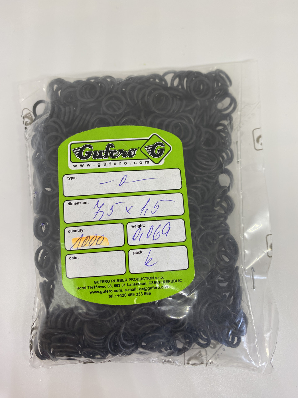 Гумове кільце O-Ring Gufero 7.5*1.5