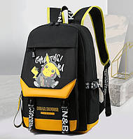 Модный школьный рюкзак черный покемон Пикачу