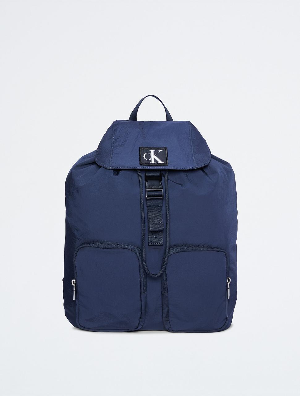 Великий рюкзак Calvin Klein із застібкою та кишенями 1159777465 (Синій, One size)