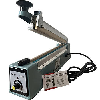 Настільний запайщик пакетів FS-300-С (ручний, з ножем, 300*3 мм)