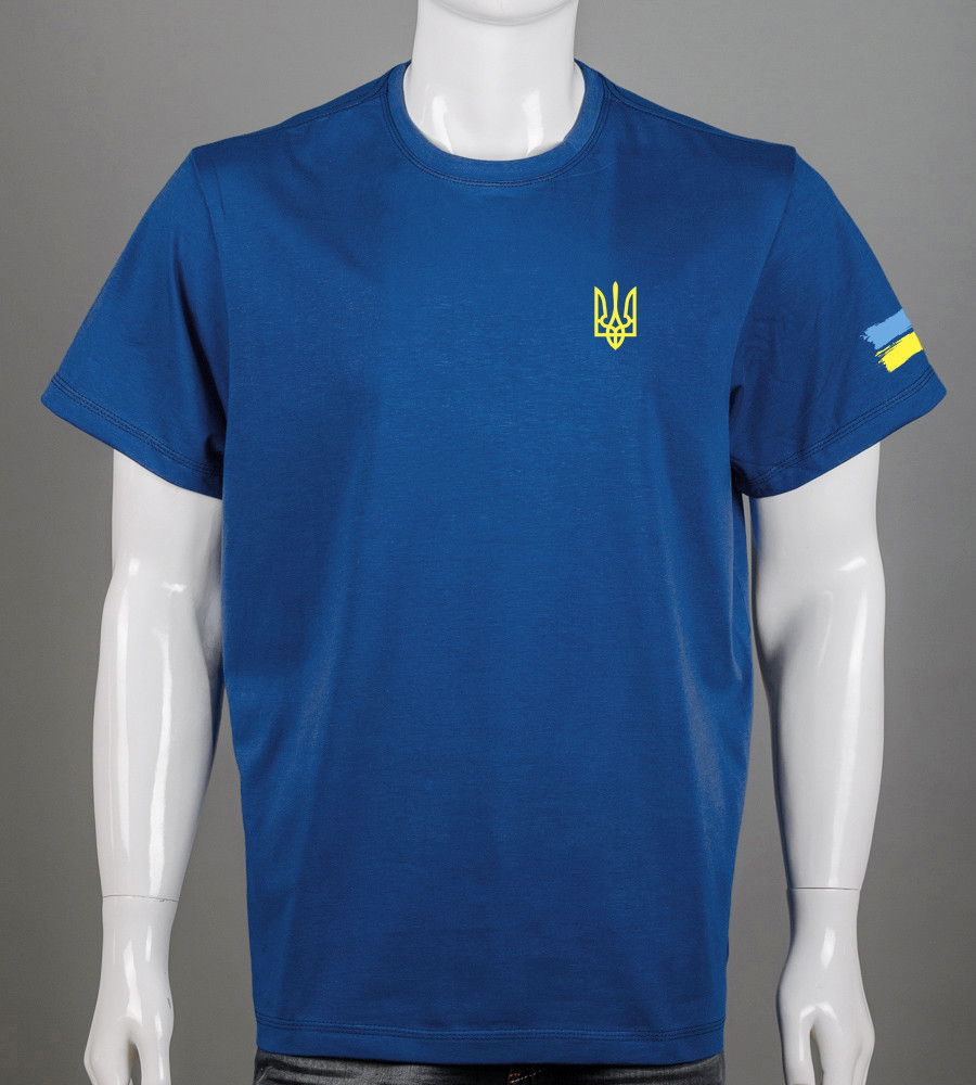 Футболка супер-батал Тризуб UA 2306сб (Уп.2шт 5XL,6XL), Синій
