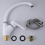 Змішувач для кухні Frap F4166-8, білий, фото 2