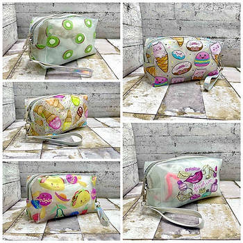 Косметичка жіноча силіконова Girly Sweets на блискавці з петелькою у різних варіантах Luna