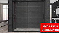 Душевые двери Aquanil CARMEN 130х190 см Черный/Прозрачный
