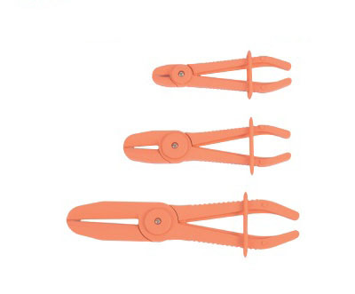 Набор плоскогубых щипцов с фиксатором для пережима шлангов FORCE 903G12 3 пр.