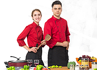 Кителя кухарські двобортні з рукавом 3/4 Чорний L, фото 6