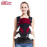 Слінг для новонароджених Bethbear. Ерго рюкзак-переноска для дітей. Сумка рюкзак кенгуру. Ергорюкзак Червоний, фото 8