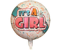 Куля фольгована кругла It's a Girl (Китай)