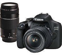 Фотоаппарат Canon EOS 2000D + EF-S 18-55mm f/3,5-5.6 IS II + EF 75-300mm f/4 5.6 III