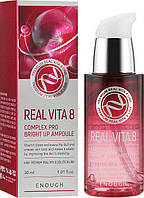 Сыворотка для лица с комплексом витаминов Enough Real Vita 8 Complex Pro Bright Up Ampoule, 30 мл