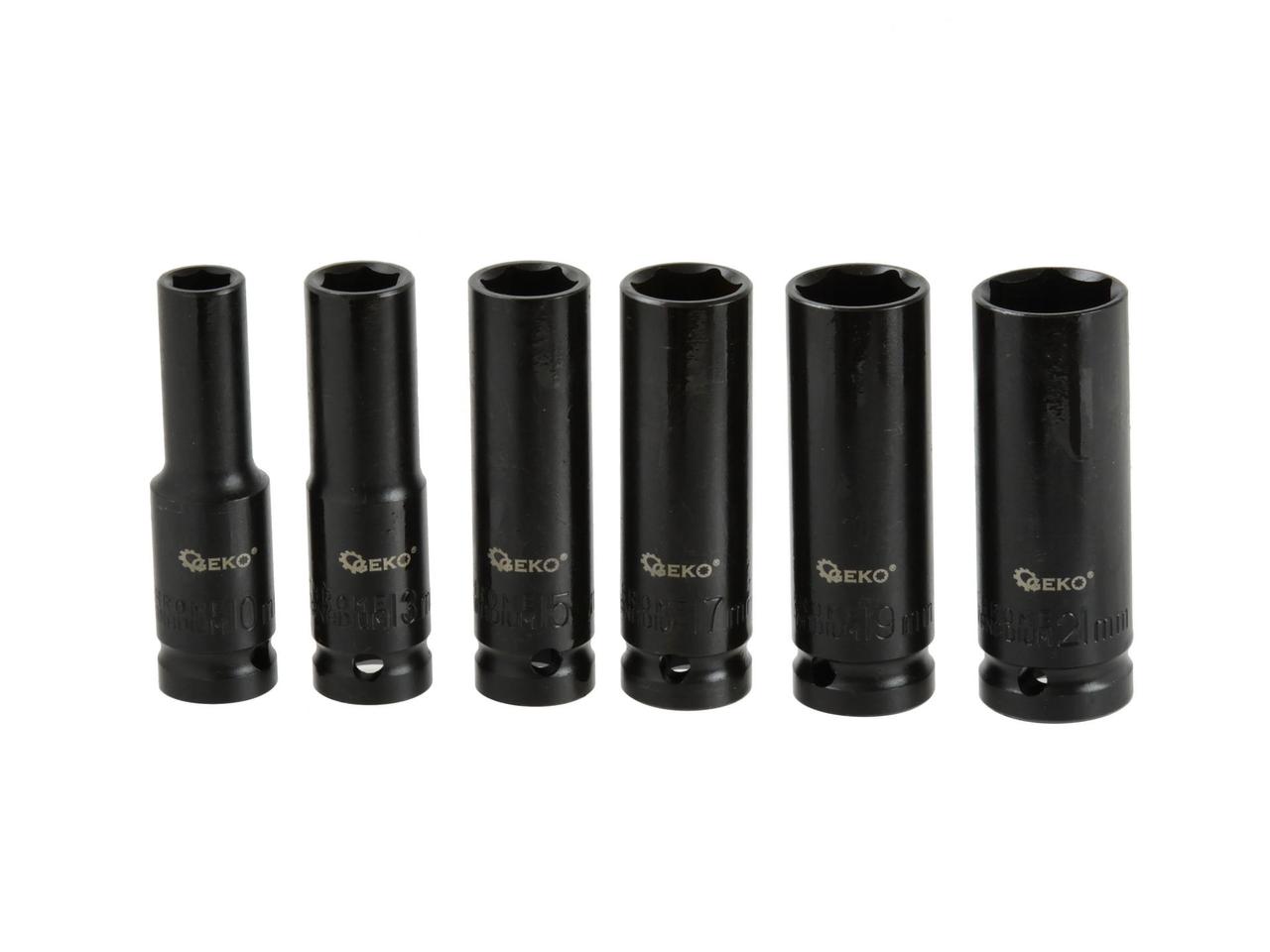 Набір довгих ударних головок 1/2" 10-21 мм 6 шт. G10500