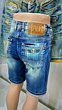 Чоловічі джинсові шорти клітина Туреччина, фото 4