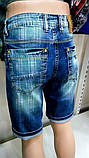 Чоловічі джинсові шорти клітина Туреччина, фото 6