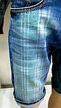 Чоловічі джинсові шорти клітина Туреччина, фото 5