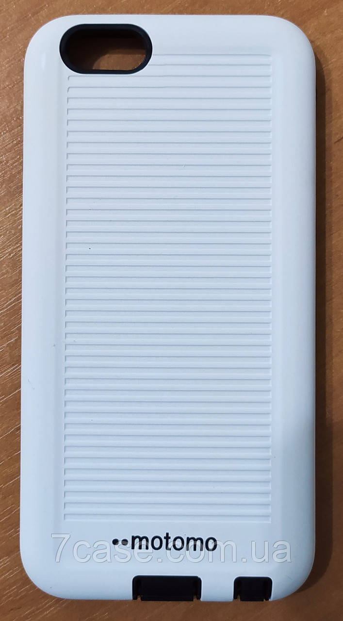 Чохол протиударний для iPhone 6/6s Motomo Sport (Stripes) білий
