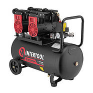 Компресор INTERTOOL PT-0027, 50 л, 2x1.1 кВт, 220 В, 8атм, 320 л/хв, 1400 об./хв, малошумний, безоливний, фото 2