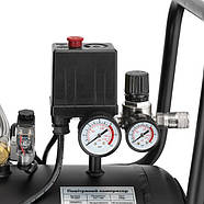 Компресор INTERTOOL PT-0027, 50 л, 2x1.1 кВт, 220 В, 8атм, 320 л/хв, 1400 об./хв, малошумний, безоливний, фото 3