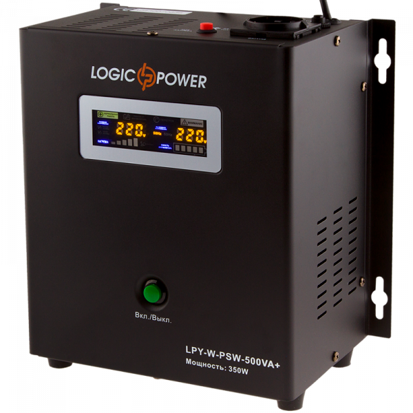 ДБЖ з правильною синусоїдою 12V LogicPower LPY-W-PSW-500VA+(350Вт)5A/10A
