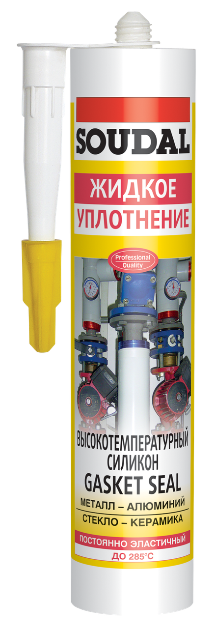 Soudal Gacket Seal — високотемпературний силікон, рідке ущільнення, 60 мл