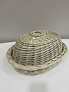 Хлібниця плетена з лози з кришкою