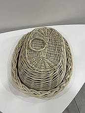 Хлібниця плетена з лози з кришкою, фото 3