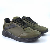Летние кроссовки кордура кожаные хаки зеленые легкие мужская обувь Rosso Avangard DolGa Khaki