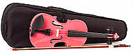 Скрипка Craftman розовая в чехле со смычком