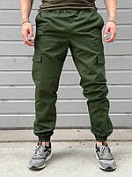 Мужские штаны хаки тактические рип-стоп весенние осенние , Прочные брюки карго хаки демисезонные на рези trek