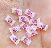 Прикраса для дизайну нігтів (1шт) об'ємна цукерка персик