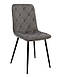 Стілець кухонний сучасний зі спинкою на ніжках N-41 велюр Темно Сірий ніжки чорні Vetromebel, фото 3
